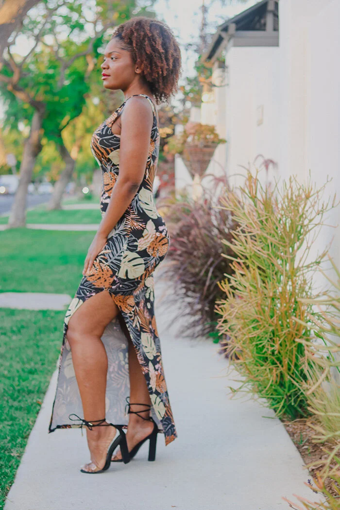 High slit summer dress hot sale